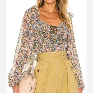 Floral Ruffle Blouse